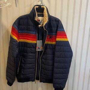 Aviator Nation 5 Stripe Jacket - Navy